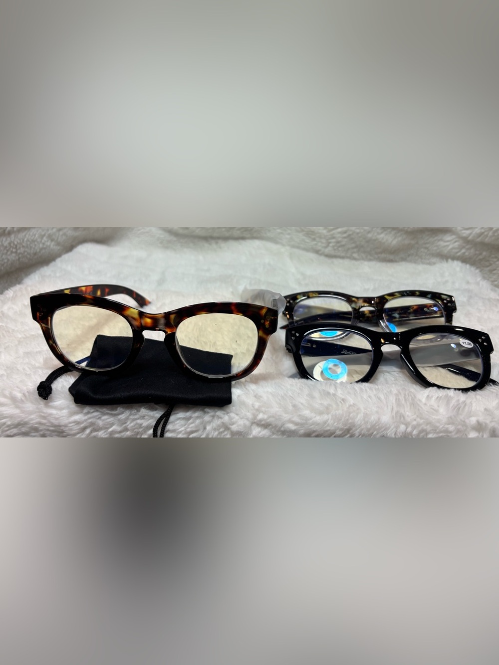 New full size reading glasses tortoise black 1X cat eye designer style